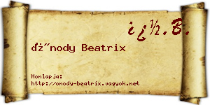 Ónody Beatrix névjegykártya