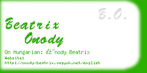 beatrix onody business card